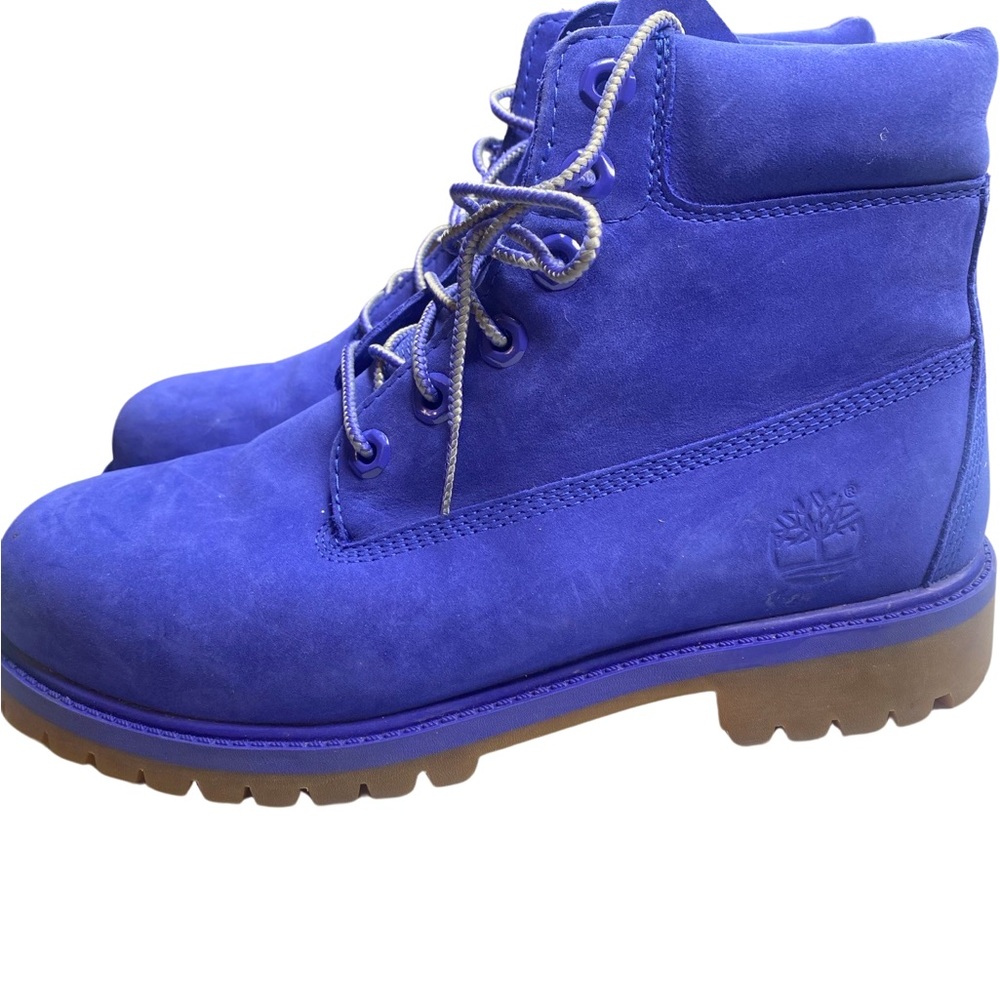 Royal Blue Timberland Premium  6inch Waterproof  Boots Women’s size 6 - Picture 2 of 11